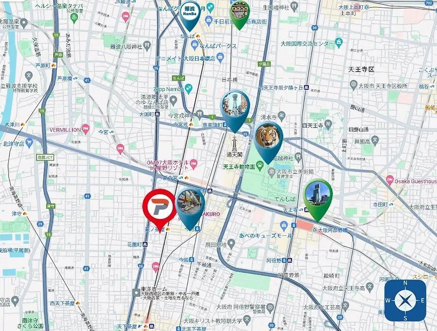 202号室花园町萩之茶屋駅2分和室2名専用バスルームアクセス抜群 Apartman Oszaka