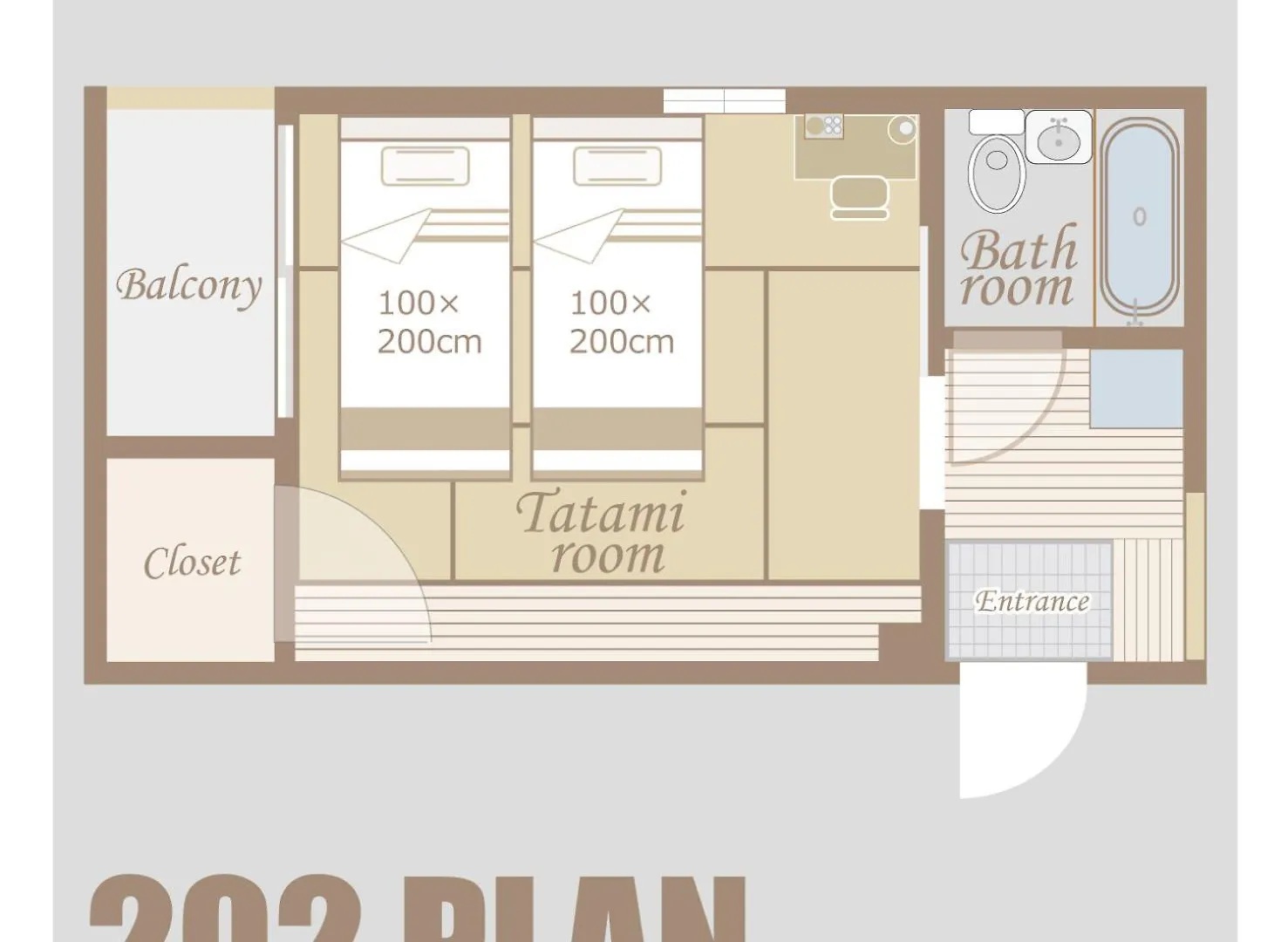 202号室花园町萩之茶屋駅2分和室2名専用バスルームアクセス抜群 Apartman Oszaka